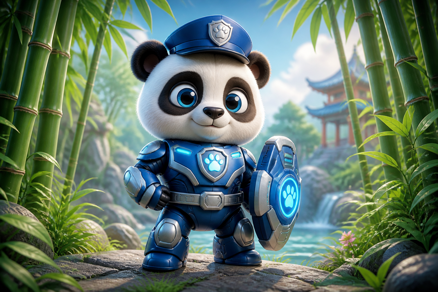 Police Panda Robot